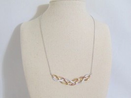 Giani Bernini Cubic Zirconia Tricolor Crisscross Collar Necklace R443 $275 - £67.76 GBP