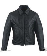 NEW Leather King Ladies Black Braided Leather Jacket size X-Small 32&quot; Chest - £28.21 GBP