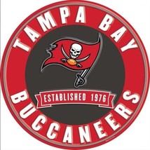 Tampa Bay Buccaneers NFL Licensed Embossed 12&quot; Diameter Circular Sign NEW! - £13.30 GBP