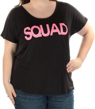 Material Girl Womens Plus Size Be Squad Graphic Tee Color:Noir Size:1X - £18.78 GBP