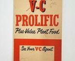 VC Fertilizers Notebook Advertising Farming Agriculture Memo Book Vintage  - $8.00