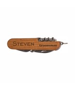 Personalized Knife Groomsman Gifts Custom Name Wooden 8-Function Multi-T... - £11.94 GBP