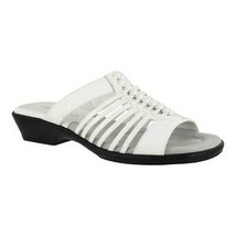 Easy Street Womens White Nola Comfort Slip On Slide Sandals Size 10 - £35.05 GBP