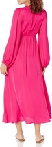 WOMENS DESIGNER PINK SILK MIDI DRESS POCKETS , SIZE LARGE, NEW W/ TAGS - $27.90