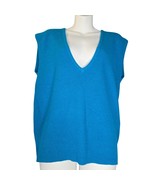 Vintage Checkmate Women Small V-Neck Knit Sweater Vest Sleeveless Y2K St... - $23.47 CAD