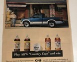 1994 A&amp;E Root Beer Country Caps Vintage Print Ad Advertisement pa16 - $8.90