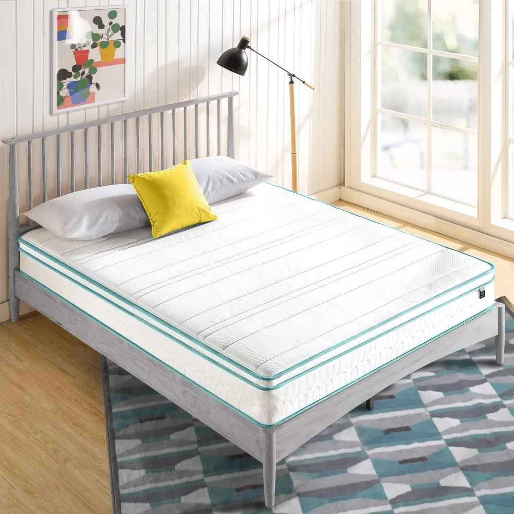 Mattress green tea infused with ultimate comfort European top 8 inch built-in - £117.24 GBP