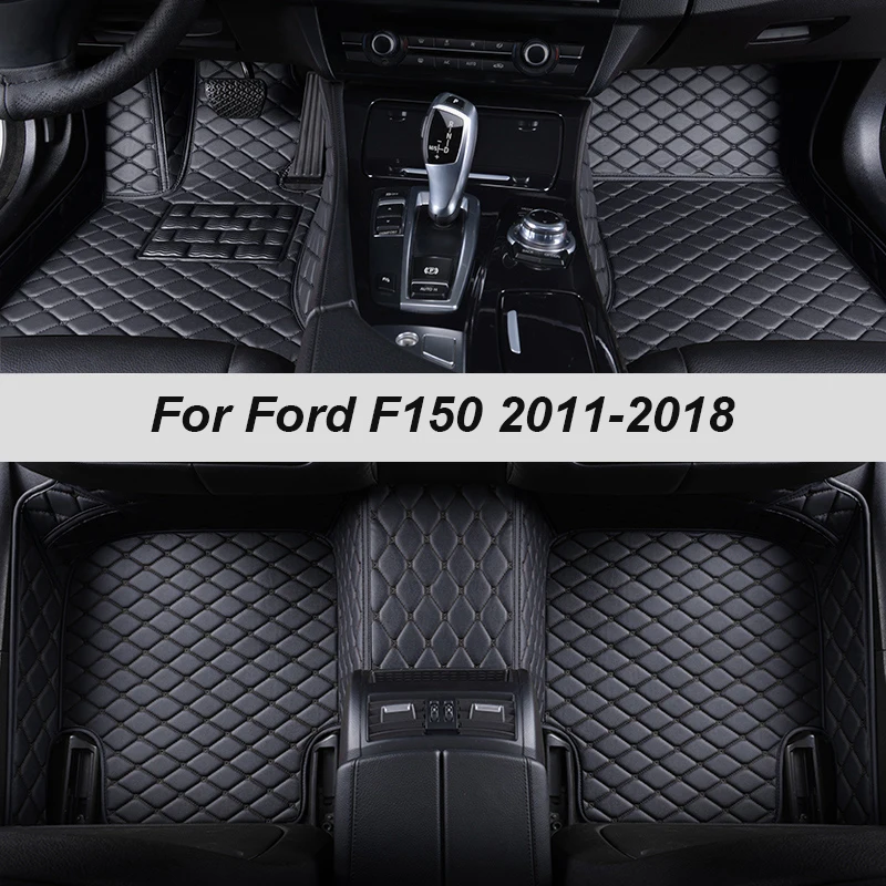 Custom Made Leather Car Floor Mats For Ford F150 2011 2012 2013 2014 2015 2016 - £89.85 GBP