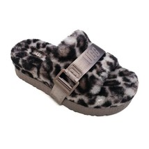 UGG Sheepskin Slippers Size 7 Fluffita Panther Print Sandal Stormy Gray ... - $62.17