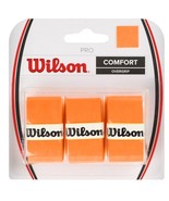 Wilson - WRZ4014OR - Tennis Racquet Over Grip Pack of 3 - Orange - £11.81 GBP