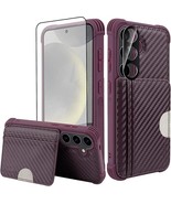 Samsung Galaxy S24 Plus 5G Wallet/Case/Credit Card Holder, Dark purple B... - $27.14