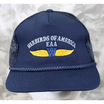 Vintage Yupoong Warbirds of America EAA Aviation Snapback Hat Cap - £10.07 GBP