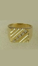 0.55Ct Moissanite Redonda Diamante Hermoso Meñique Banda Anillo 14K Amarillo Oro - £116.25 GBP