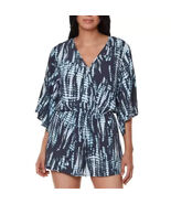 Bar III Women&#39;s Tie-Dyed Romper Swim Cover-Up V -Neck Short Sleeve Size ... - $31.73 CAD