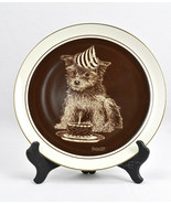 Puppys World First Birthday Collector Plate Droguett Royal Cornwall Vintage - $608.55 MXN