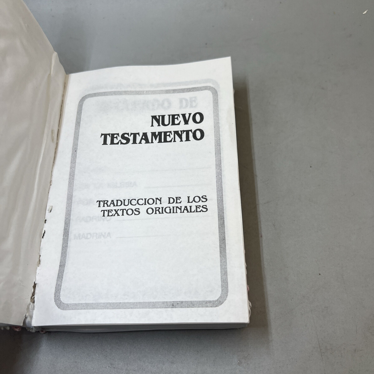Nuevo Testamento Traduccion De Los Textos Originales - $14.85