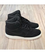 Nike Ebernon Mid Womens Size 11.5 Basketball Shoes Black Nubuck - £43.01 GBP