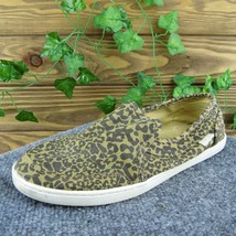 Sanuk  Women Flat Shoes Brown Fabric Slip On Size 7 Medium - £19.55 GBP