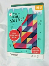 Fit &amp; Fresh Soft Cool Coolers Soft Ice Packs Pair Flexible Ice Packs - £7.98 GBP
