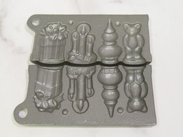 John Wright Christmas Chocolate Mold Double Sided Gift Present Candle Be... - £24.92 GBP