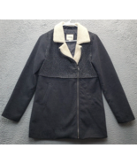 Cherokee Coat Youth XL Gray Sherpa Lined Wool Long Sleeve Pocket Cliffsi... - $27.69
