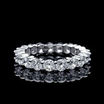 3.00Ct Brillant Imitation Diamant Bague Éternité Plaqué or Blanc Bande - £76.68 GBP