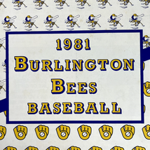 1981 Burlington Bees Baseball Official Scorebook Magazine Iowa IA - $16.71