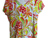 Crown &amp; Ivy Beach Citrus Short Sleeve Hi Lo Hooded Top Size S - £11.86 GBP