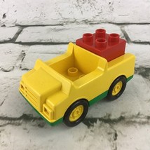 Lego Group Duplo Car Vehicle Yellow Green Open-Air Jeep Building Red Blo... - $5.93
