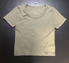 Eye Candy Short Sleeve Ribbed Tee Girls L/XL Green - $9.75