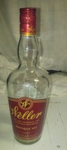 Empty Weller Antique 107 Bourbon Whiskey Bottle Red Label Screw Top - $23.99