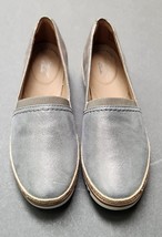 Clarks Womens Serena Paige Metallic Leather Casual Flats Size 6.5 W - £46.21 GBP