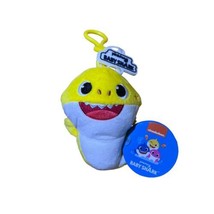 Nickelodeon Pinkfong Baby Shark 5” Clip On Toy Change Purse Yellow Plush Animal - £8.79 GBP