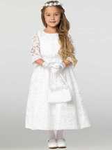 Girls White First Communion Dress - Lace (156) - $3,335.99 MXN