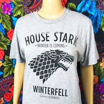 NEW MEN’S GAME OF THRONES SHIRT HOUSE OF STARK WOLF MENS SIZE MEDIUM WIN... - £14.97 GBP