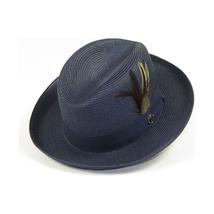 Men Bruno Capelo Summer Spring Soft Straw Style Hat Godfather GF204 Navy image 2