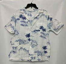 Jade Fashions Men&#39;s Short Sleeve Button Down Hawaiian Shirt L  - £18.08 GBP