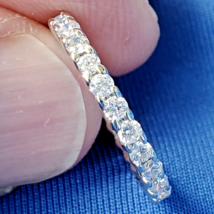 Earth mined Diamond Deco Style Wedding Band Stacking Anniversary Ring Size 7.25 - $2,956.75 CAD