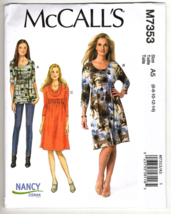 McCall&#39;s M7353 Misses 6 to 14 Top and Dress Uncut Sewing Pattern - $14.81