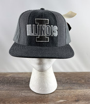 Illinois Fighting Illini Strapback Hat American Needle Gray Scale Deadstock - £31.06 GBP