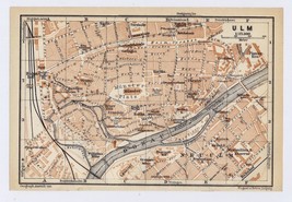1929 Vintage Map Of Ulm / BADEN-WÜRTTEMBERG / Germany - £17.08 GBP