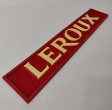 Leroux Liqueurs Bar Rail Spill Mat 18.5&quot; x 3.5&quot; Red Yellow Mat - £37.21 GBP