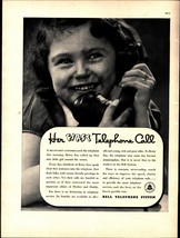 1937 vintage bell telephone system print ad, her first telephone call e2 - $25.05