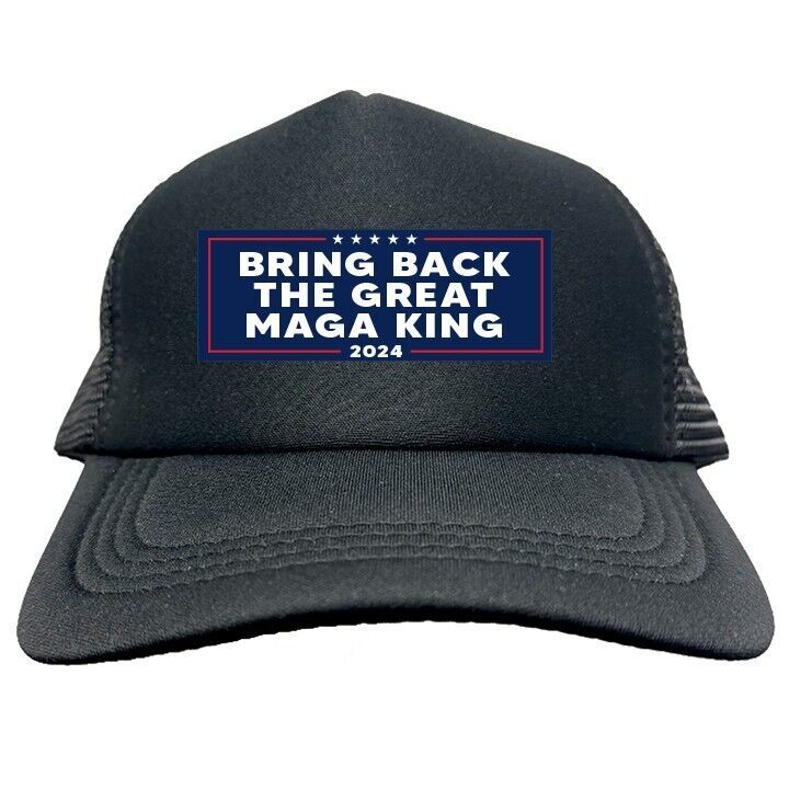 TRUMP GREAT KING MAGA FLAG FUNNY Trucker Hat Cap Foam Mesh Baseball HF0334 - $19.99