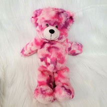 Fiesta Cuddle Bear Pink White Purple Tie Dye 13&quot; Plush Stuffed Toy B225 - £13.36 GBP
