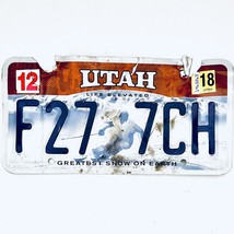 2018 United States Utah Greatest Snow On Earth Passenger License Plate F27 7CH - £14.78 GBP