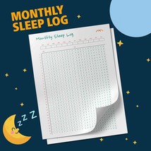 Monthly Sleep Tracker, Sleep Cycle Template, Sleep Log, Sleep Pattern. - $1.99