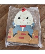 NOS VINTAGE MID CENTURY Humpty Dumpty WOODEN PUZZLE Montessori 6 Piece - €17,36 EUR