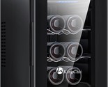 6 Bottle Thermoelectric Wine Cooler Refrigerator Advanced Cooling Techno... - $259.99