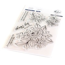 Pinkfresh Studio Clear Stamp Set 4&quot;X6&quot;-Dreamy Florals - £29.90 GBP